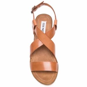 Steve Madden Lorelle Sandal Heel Brown Leather